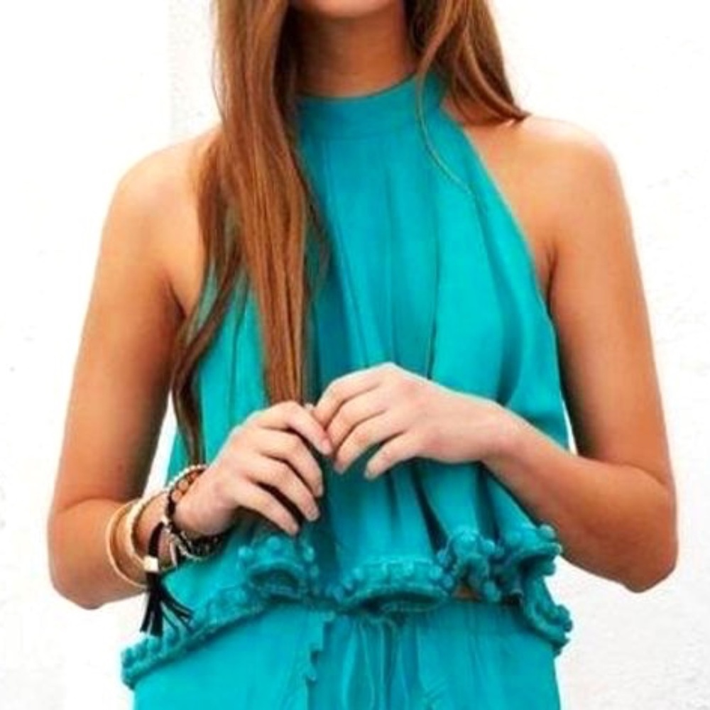 Lovers + Friends Vibrant Teal Tank Top